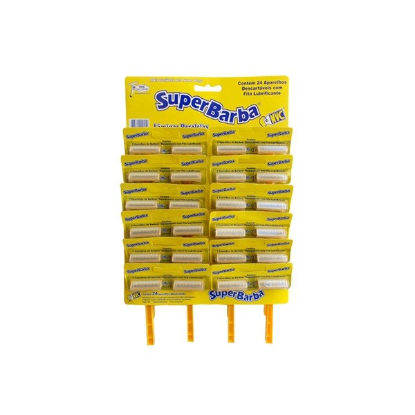 APARELHO DE BARBEAR SUPER BARBA AMARELO C/24