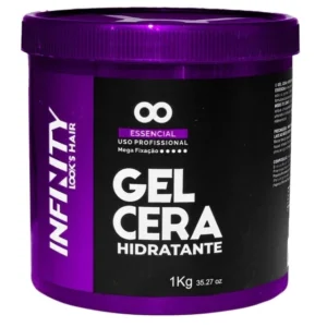 KIT COM 12 GEL CERA HIDRATANTE INFINITY LOOK'S HAIR 1KG