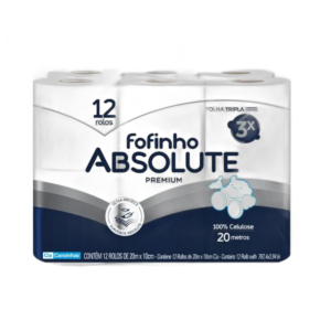 PAPEL HIGIÊNICO FOFINHO ABSOLUTE FOLHA TRIPLA C/4