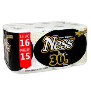 PAPEL HIGIÊNICO FOLHA DUPLA Tipo:NESS C/16