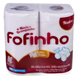 PAPEL HIGIÊNICO FOLHA DUPLA Tipo:FOFINHO C/4