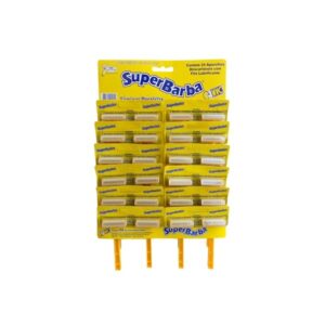 Aparelho de barbear Super Barba amarelo c/24 unidades